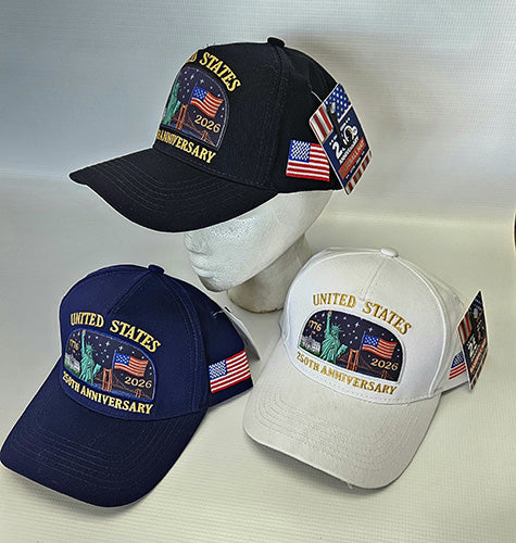 250th USA Anniversary "Statue of Liberty, Golden Gate" Baseball Cap