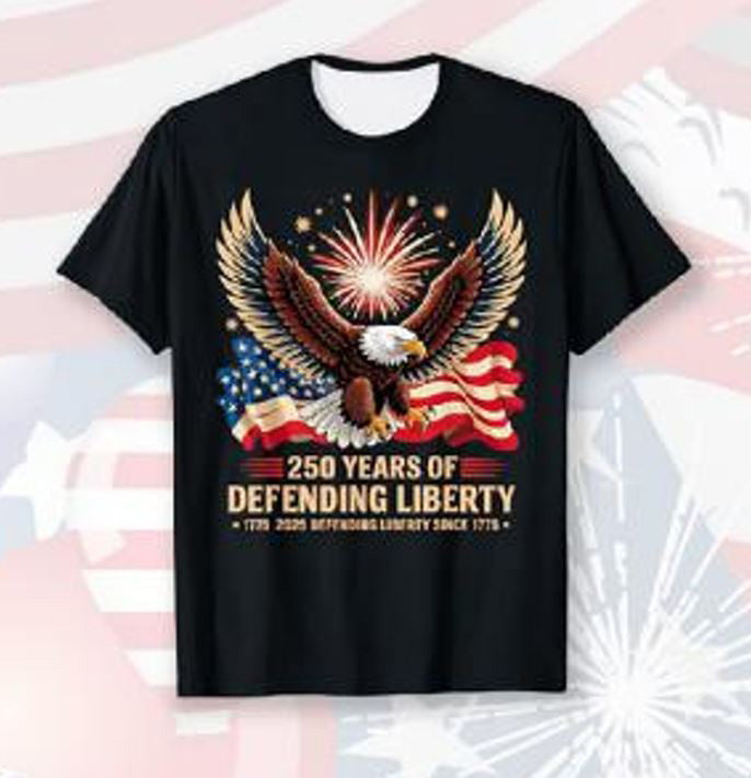 250th Anniversary T-shirt Bald Eagle