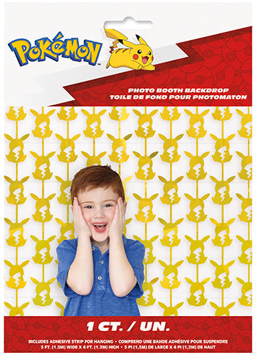 Pokémon Pikachu Foil Cutout Photo Backdrop  60" x 48"