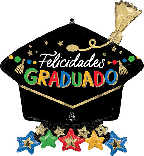 Grad Party Felicidades Graduado 26in Metallic Balloon