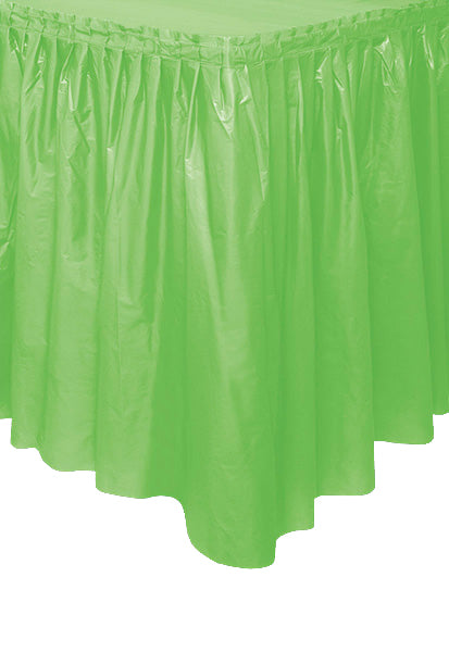 Lime Green Plastic 21ft x 29in Tableskirt