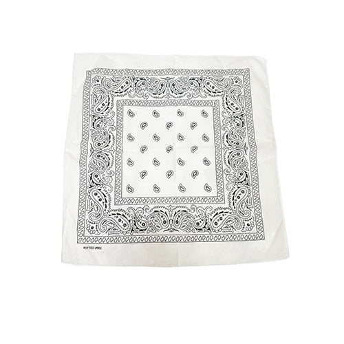 Bandana Paisley White 20 x 20in