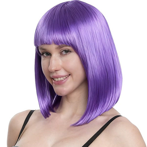 Long Bob Wig Purple