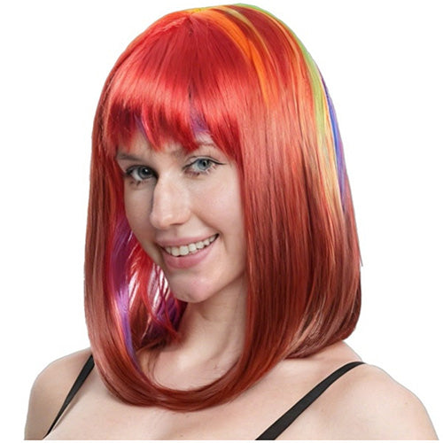 Long Bob Wig Rainbow