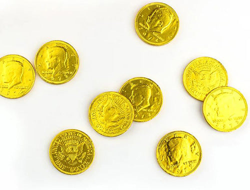Fort Knox Yellow Chocolate Coins 8.1oz Mesh Bag