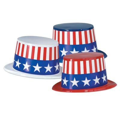 Patriotic Plastic Top Hat