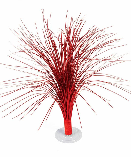 Fountain Spray Holographic Red Centerpiece 18in