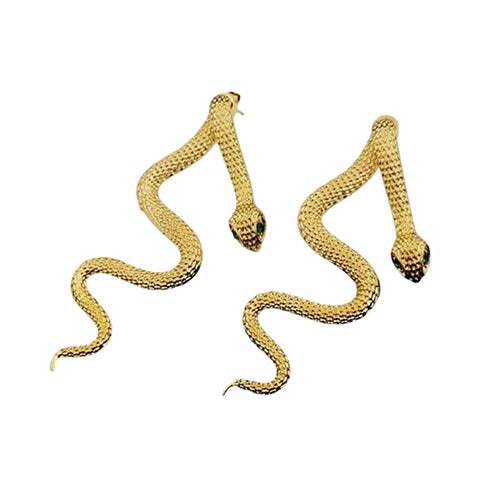 Gold Snake Earrings