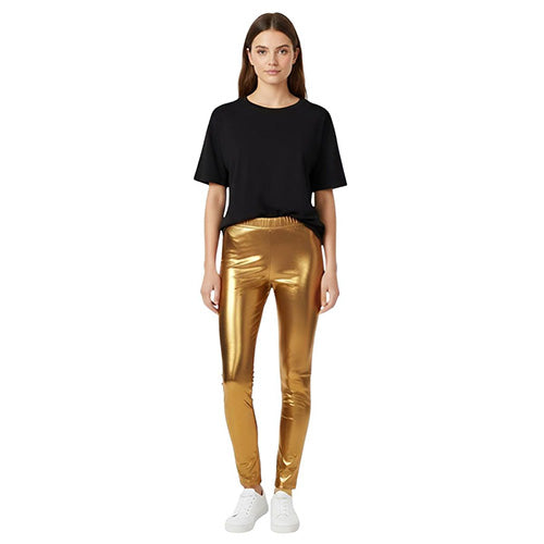 Gold Metallic Adult Leggings S/M