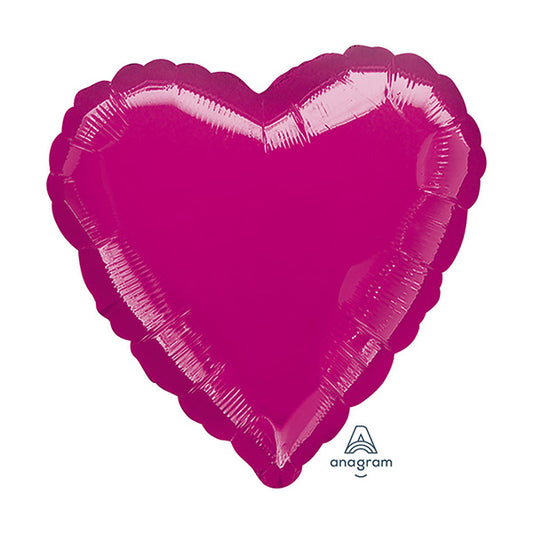 Pink Heart 18in Metallic Balloon