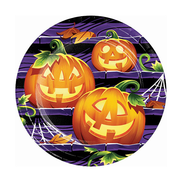 Pumpkin Prowlers 7in Round Luncheon Paper Plates 8ct