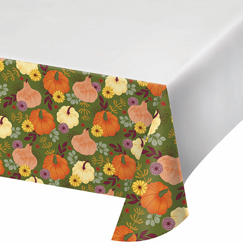 Petals and Pumpkins 54 x 96in Paper Table Cover