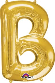 Letter B Gold 33in Metallic Balloon