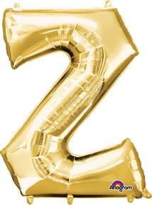 Letter Z Gold 33in Metallic Balloon