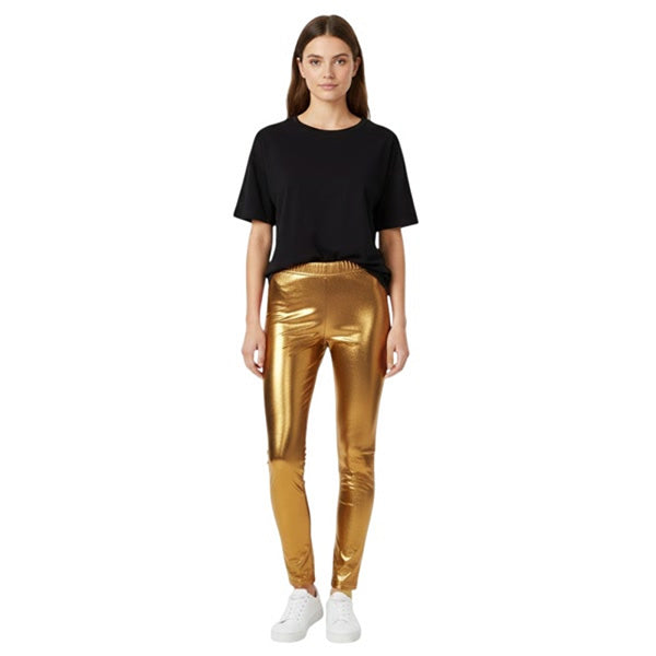 Gold Metallic Adult Leggings
