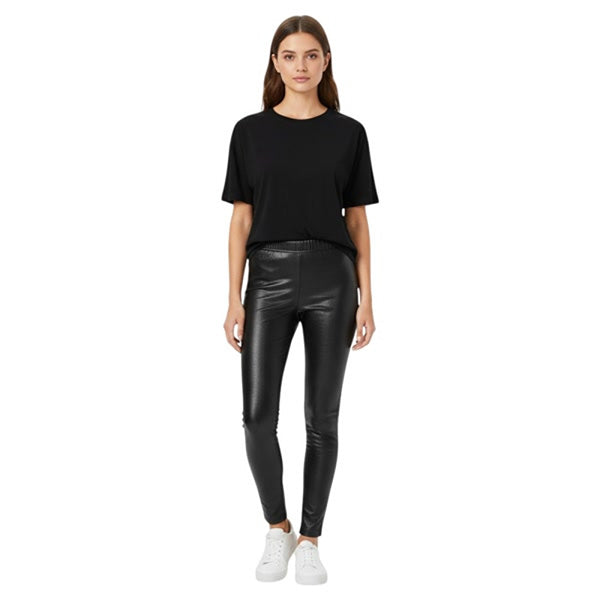 Black Metallic Adult Leggings