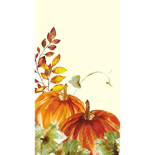 Watercolor Fall Pumpkins Paper Guest Towels 16ct