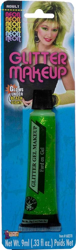 Neon Green Glitter Makeup