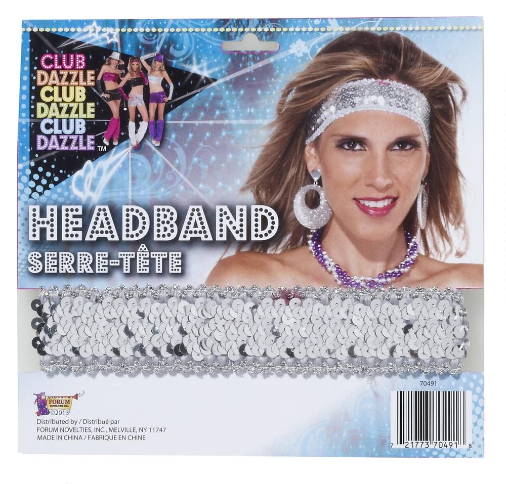 Club Dazzle Silver Sequin Headband