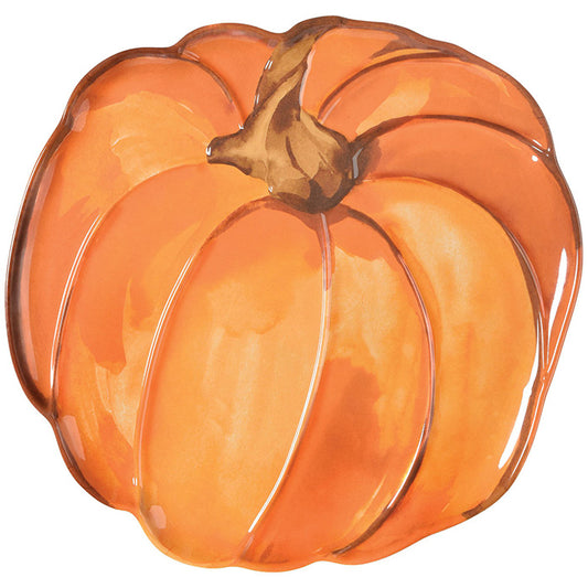 Pumpkin Shaped 14in Melamine Platter