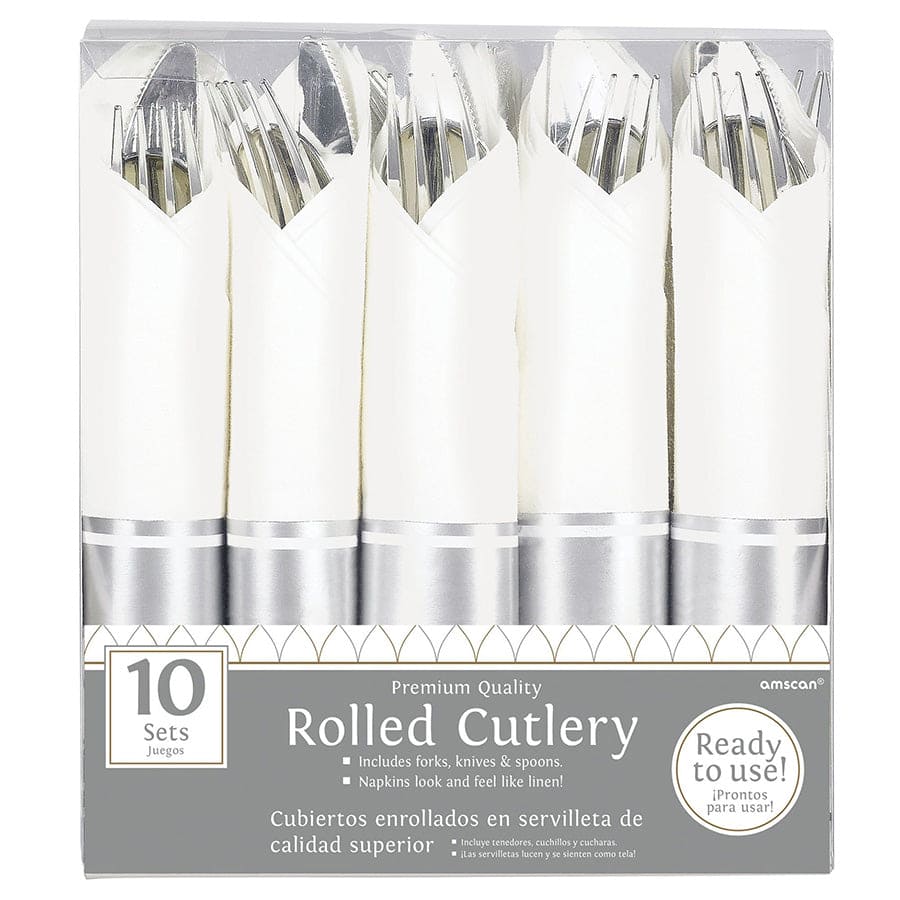Premium Cutlery Rolled with Napkin 10ct