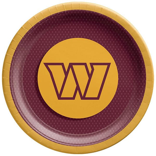 Washington Commanders 9in Round Dinner Paper Plates 8 Ct