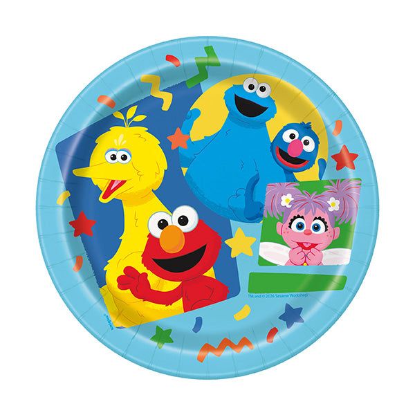 Sesame Street 7in Round Luncheon Paper Plates 8ct