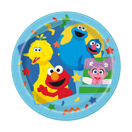 Sesame Street 7in Round Luncheon Paper Plates 8ct