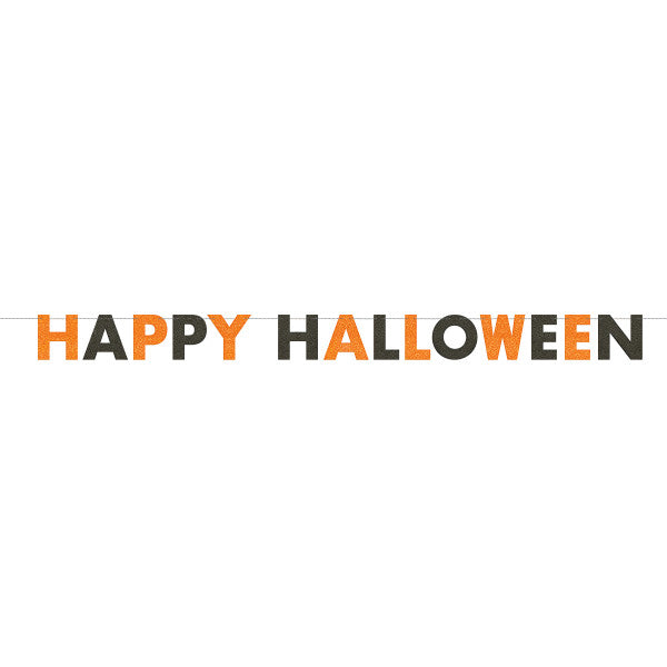 Happy Halloween Glitter Banner 9 ft.