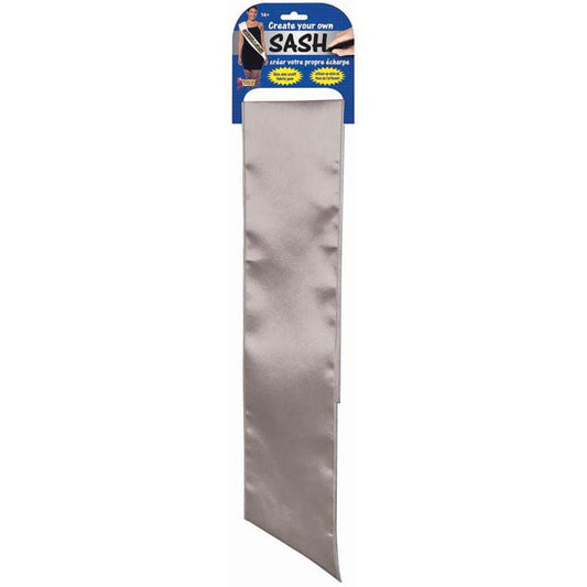 Do it Yourself Satin Sash - Silver