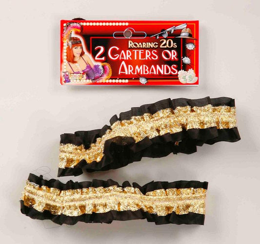 Roaring 20's Gold & Black Armband and Garter