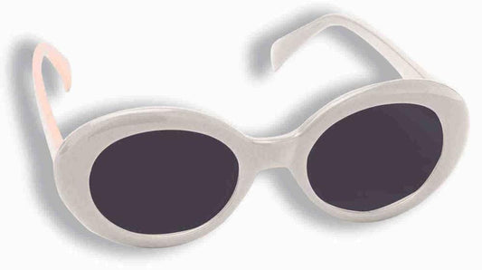 60's White Mod Tinted Glasses