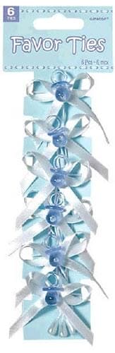 Blue Pacifier Baby Shower Favor Tags