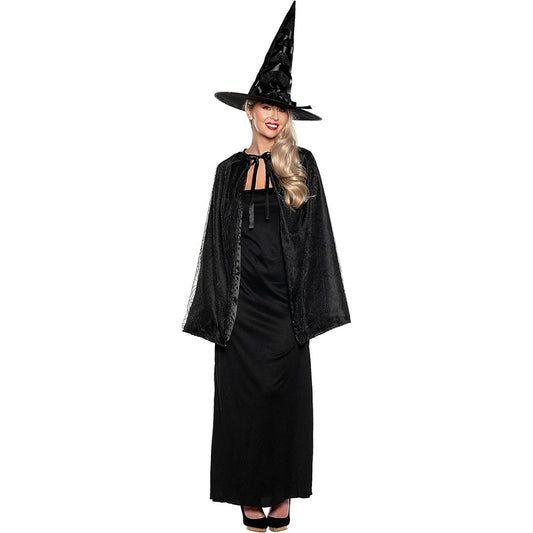 Witch Cape and Hat Set Black