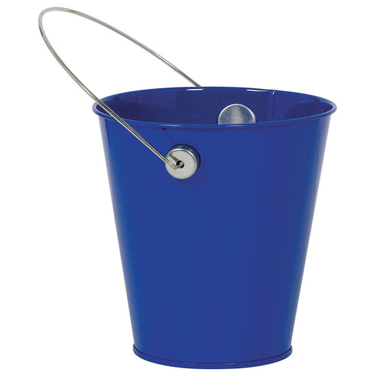 Metal Bucket with handle - Bright Royal Blue 4 1/2"