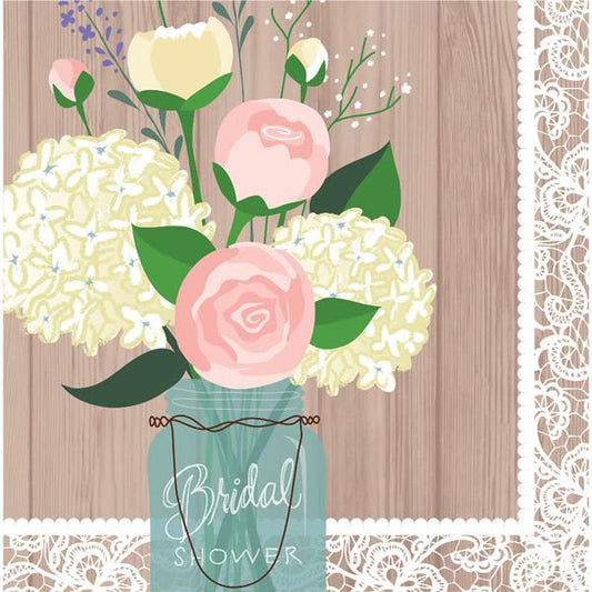 Rustic Wedding Bridal Shower Luncheon Napkins