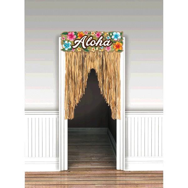 Beachy Blooms Aloha Door 54 x 38in Curtain