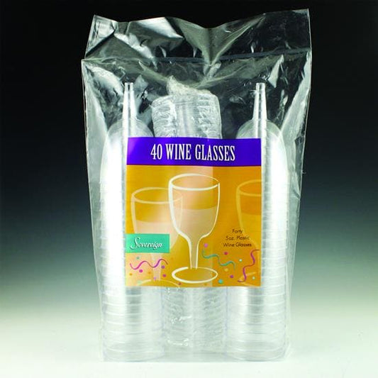 Clear Plastic Wine Glasses 5oz