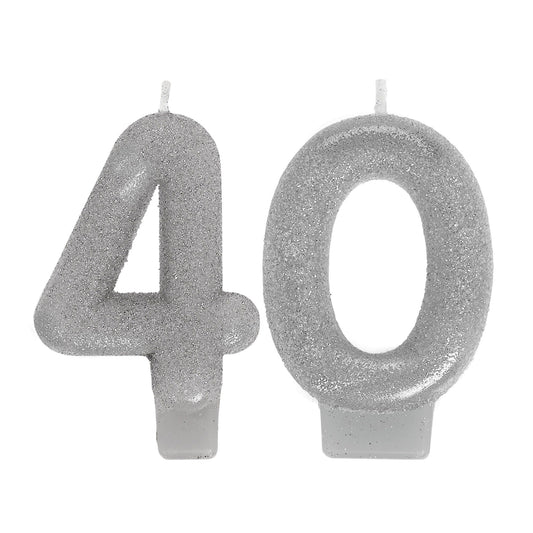 Sparkling Celebration 40th Birthday Candles