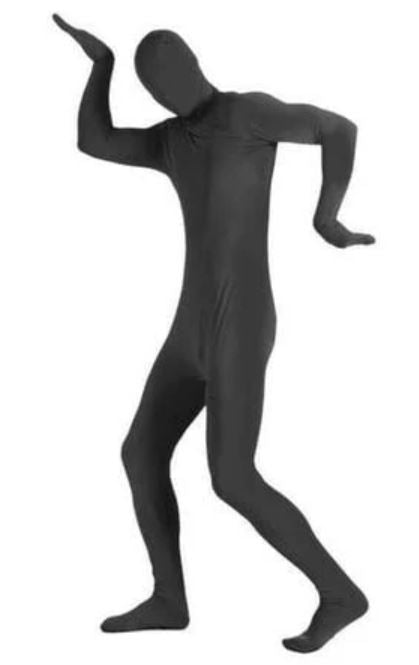 Second Skin Adult Body Suit Black Cosplay Costume