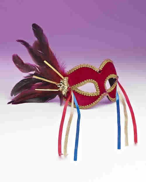 Mardi Gras Red Venetian Mask