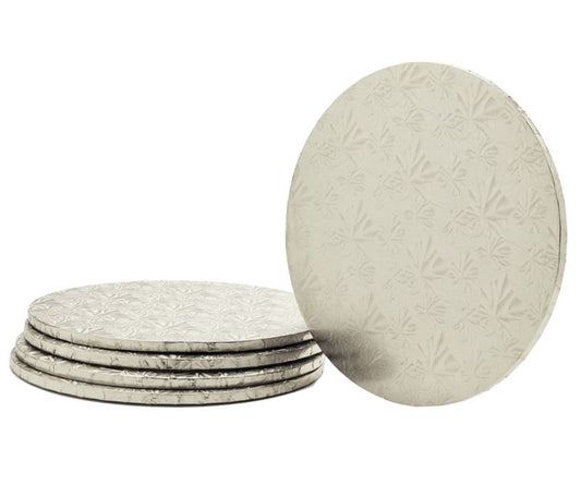 Foil Covered Cake Drum Circkle 14" Silver 1ct