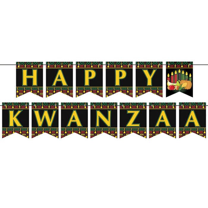 Happy Kwanzaa 6in x 7ft Streamer