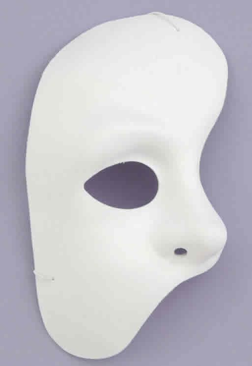 White Phantom of the Opera Half Mask