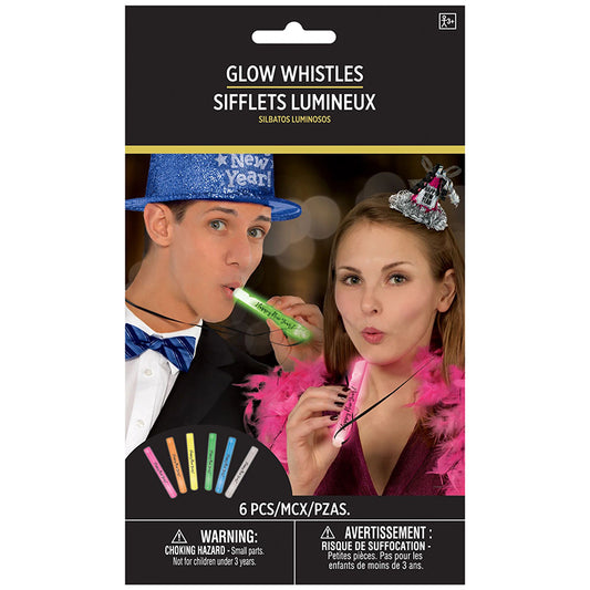 New Year's Glow Whistles 6ct