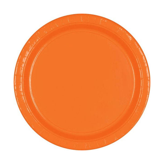 Orange Peel 7in Round Luncheon Paper Plates