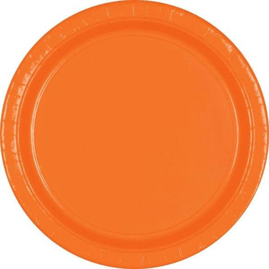 Orange Peel 9in Round Dinner Paper Plates