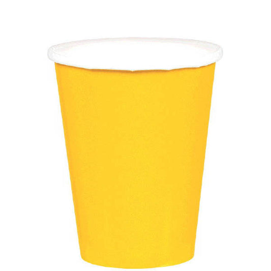 Yellow Sunshine 9oz Paper Cups 20 Ct