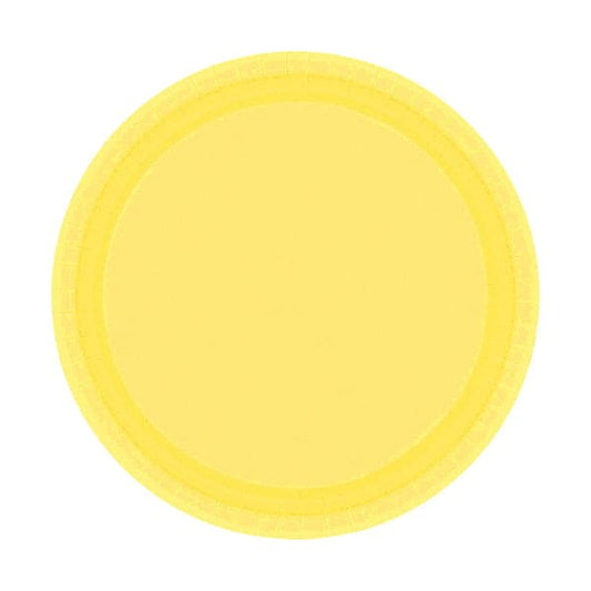 Light Yellow 7in Round Luncheon Paper Plates