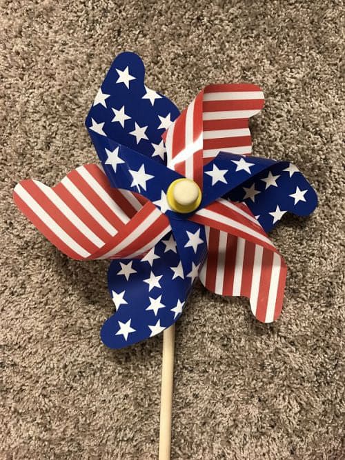 Pinwheels 7in Stars and Strips with a 16in Stick